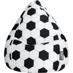 Sitzsack »BeanBag FUSSBALL L«, schwarz, BxH: 70 x 90 cm