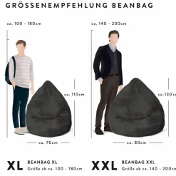 Sitzsack »BeanBag JAMIE XL«, braun, BxH: 70 x 110 cm