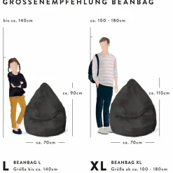 Sitzsack »BeanBag MALIBU XL«, lila, BxH: 70 x 110 cm
