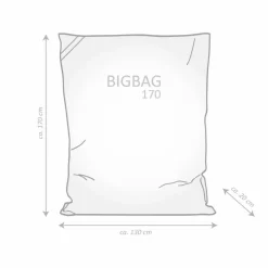 Sitzsack »BigBag BRAVA«, schwarz, BxHxT: 130 x 170 x 20 cm