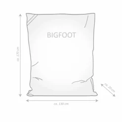 Sitzsack »BigFoot SCUBA«, schwarz, BxHxT: 140 x 180 x 20 cm