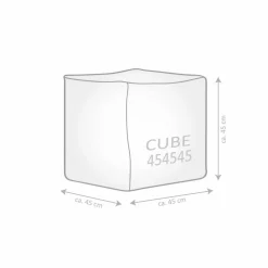 Sitzsack »Cube MANACOR«, beige, BxHxT: 45 x 45 x 45 cm