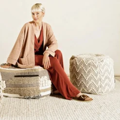 Sitzsack »Cube MANACOR«, beige, BxHxT: 45 x 45 x 45 cm