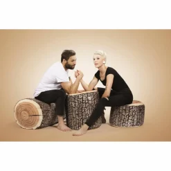 Sitzsack »DotCom WOOD«, natur, Ø 50 cm