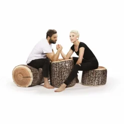 Sitzsack »DotCom WOOD«, natur, Ø 50 cm
