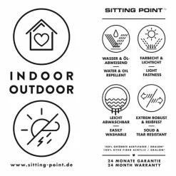 Sitzsack »Swing OUTSIDE«, grau, BxHxT: 90 x 95 x 65 cm