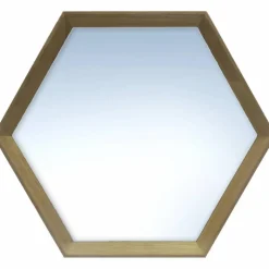 Spiegel »Hexagon«, eichefarben, MDF, Breite: 34 cm