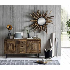 Spiegel »ROMANTEAKA«, BxH: 90 x 90 cm, rund