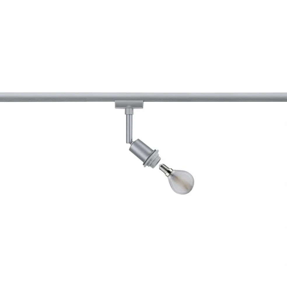 Spot »URail«, BxHxL: 4,4 x 16,3 x 4,4cm, chromfarben