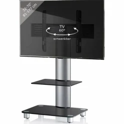 Standfuß »Tosal«, BxH: 60 x 100 cm, Aluminium/Einscheiben-Sicherheitsglas