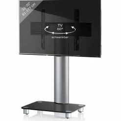 Standfuß »Tosal«, BxH: 60 x 100 cm, Aluminium/Einscheiben-Sicherheitsglas