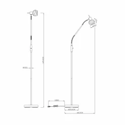 Stehleuchte »ELLIOTT«, E14 LED, inkl. Leuchtmittel, Höhe: 145 cm