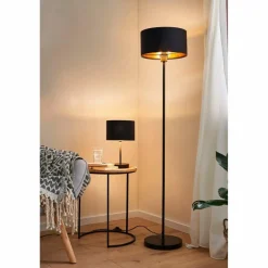 Stehleuchte »Liperi«, E27, schwarz-goldfarben, H: 141,5 cm