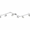 Strahler, 6-flammig, Metall, nickelfarben matt