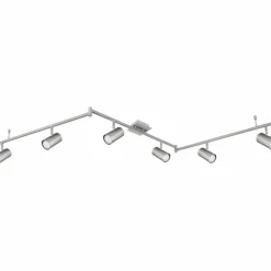 Strahler, 6-flammig, Metall, nickelfarben matt