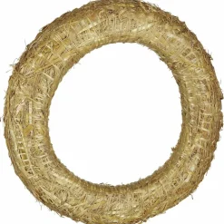 Strohkranz, Ø 35 cm, natur, Stroh