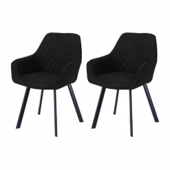 Stuhl, Höhe: 84 cm, anthrazit/schwarz, 2 stk