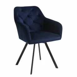 Stuhl, Höhe: 85 cm, blau/schwarz