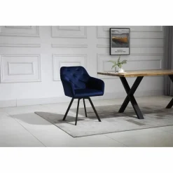 Stuhl, Höhe: 85 cm, blau/schwarz