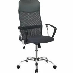 Stuhl, Höhe: 111 cm, grau/chromfarben/schwarz