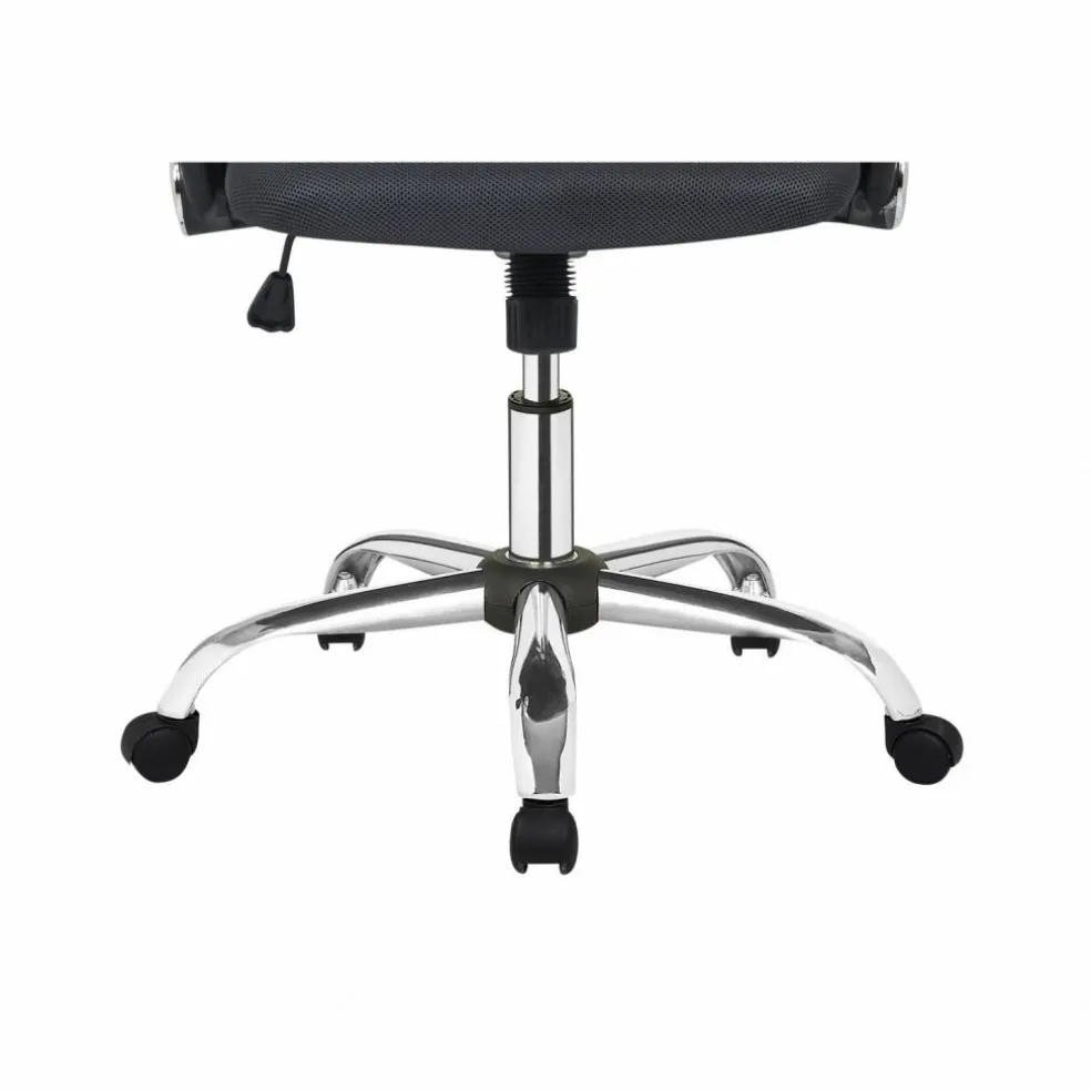 Stuhl, Höhe: 111 cm, grau/chromfarben/schwarz
