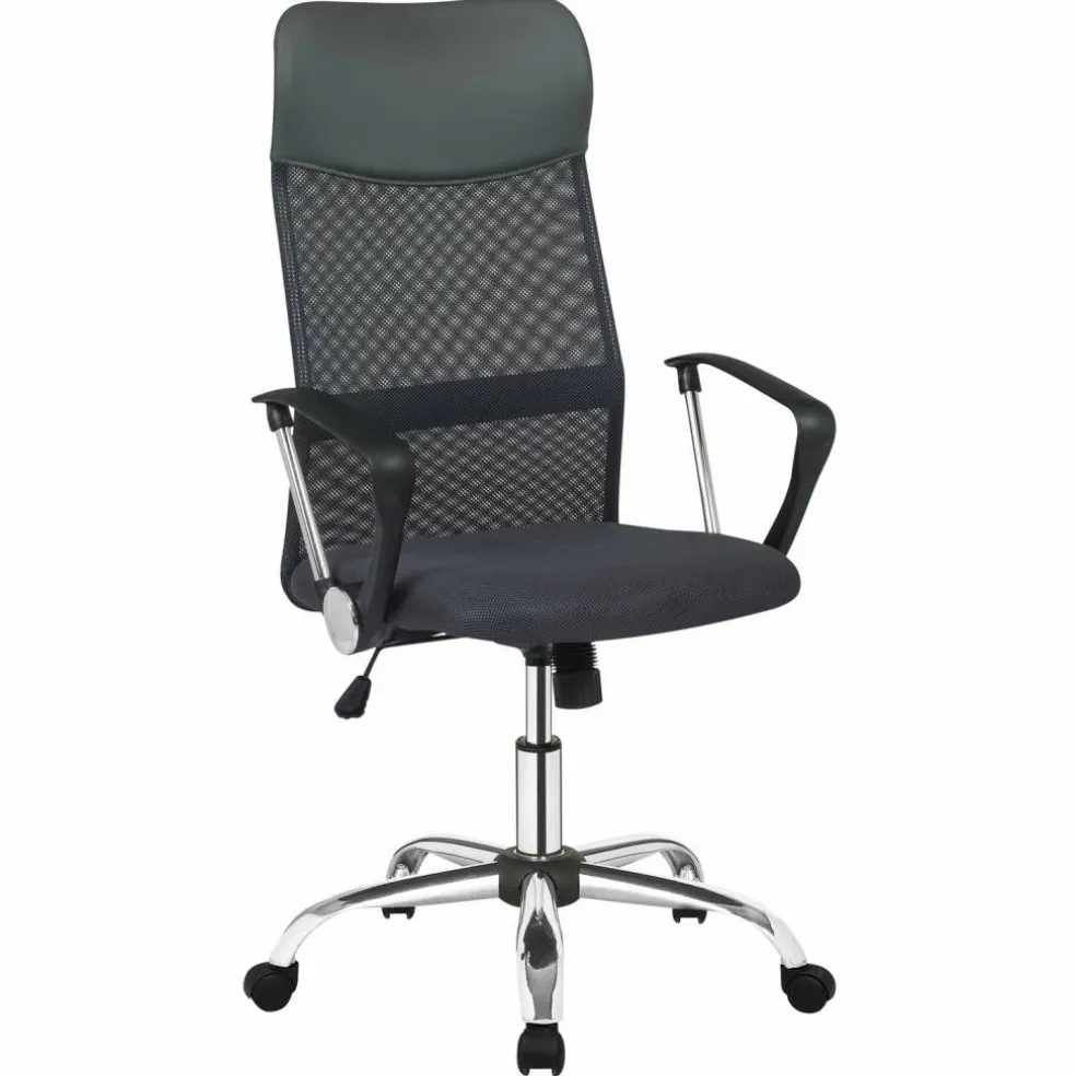 Stuhl, Höhe: 111 cm, grau/chromfarben/schwarz