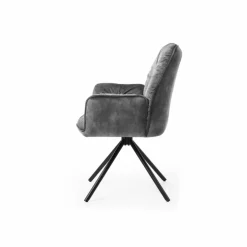 Stuhl, Höhe: 90 cm, grau/schwarz
