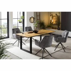 Stuhl, Höhe: 90 cm, grau/schwarz
