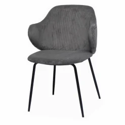 Stuhl, Höhe: 83 cm, grau/schwarz, 2 stk