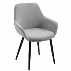 Stuhl, Höhe: 86 cm, hellgrau/schwarz, 2 stk