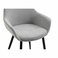 Stuhl, Höhe: 86 cm, hellgrau/schwarz, 2 stk