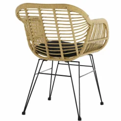Stuhl, Höhe: 80 cm, natur/schwarz, 2 stk