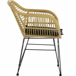 Stuhl, Höhe: 80 cm, natur/schwarz, 2 stk