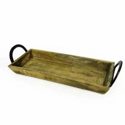 Tablett, BxHxL: 16,5 x 8 x 39 cm, natur/hellbraun