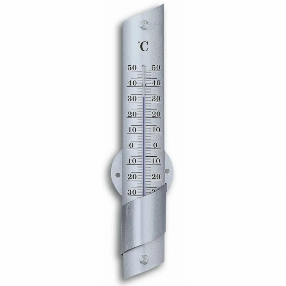 Thermometer, Breite: 5,6 cm, Aluminium