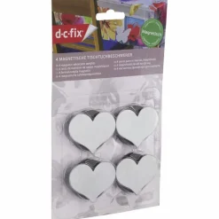 Tischdeckenbeschwerer, Form: Herz, silberfarben