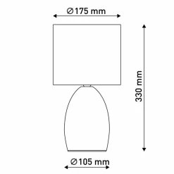 Tischleuchte »Aurum«, BxL: 175 x 175 mm, ohne Leuchtmittel