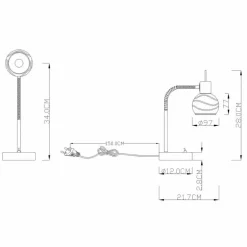 Tischleuchte »ELLIOTT«, E14 LED, inkl. Leuchtmittel, Höhe: 34 cm