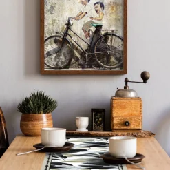 Tischläufer »Tischläufer Maceo«, BxL: 40 x 180 cm, schwarz/weiß