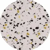 Tischset »Donna«, rund, Kunstleder, beige/grün