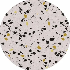 Tischset »Donna«, rund, Kunstleder, beige/grün