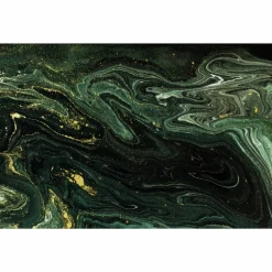 Tischset »Faro«, rechteckig, Kunstleder, grün/goldfarben