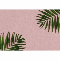 Tischset »Fedra«, rechteckig, Kunstleder, rosa/grün