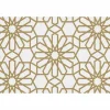 Tischset »Fleur«, rechteckig, Kunstleder, weiß/goldfarben