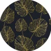 Tischset »Jobo«, rund, Kunstleder, blau/goldfarben