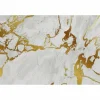 Tischset »Kelly«, rechteckig, Kunstleder, weiß/goldfarben