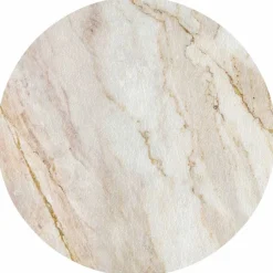 Tischset »Mi«, rund, Kunstleder, beige