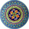Tischset »Moana«, rund, Kunstleder, blau/gelb/orange
