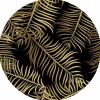 Tischset »Naledi«, rund, Kunstleder, schwarz/goldfarben