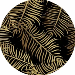 Tischset »Naledi«, rund, Kunstleder, schwarz/goldfarben